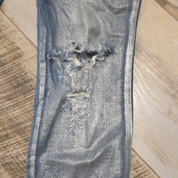 Zara Blue Skinny Jeans with Distressed Details - Picture 5 of 12